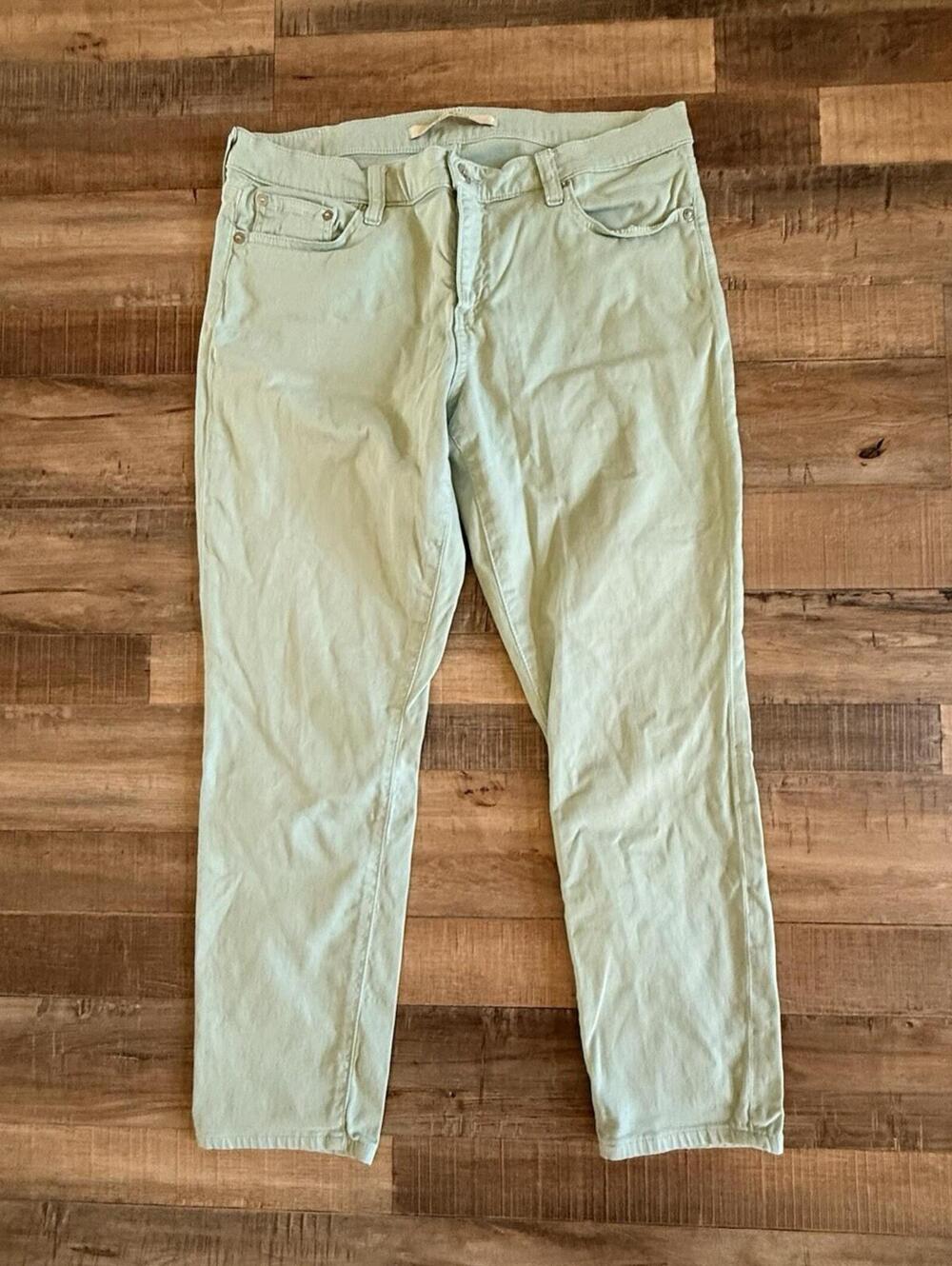 Big Star‎ Pants Light Green Ankle Sz 33 Women's 24 Inch Inseam Casual #6913